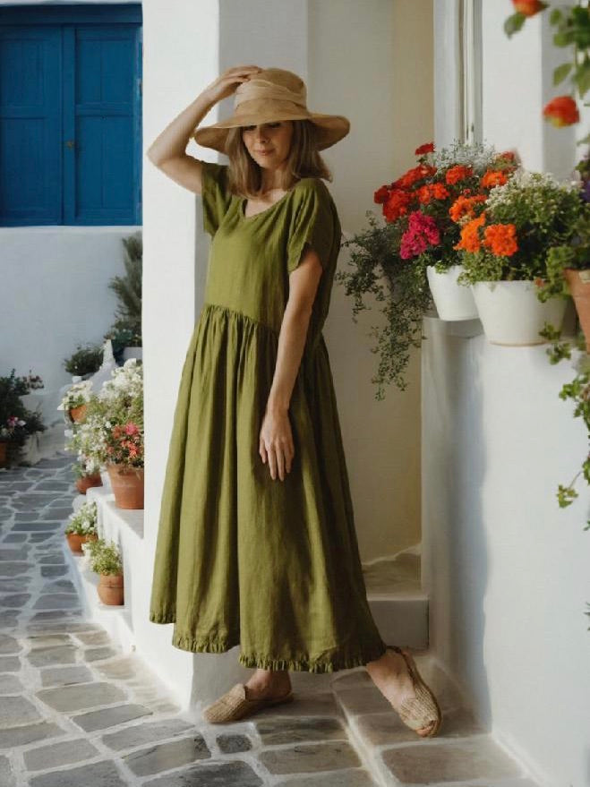 Edith Linen Dress - 5 colours- SALE