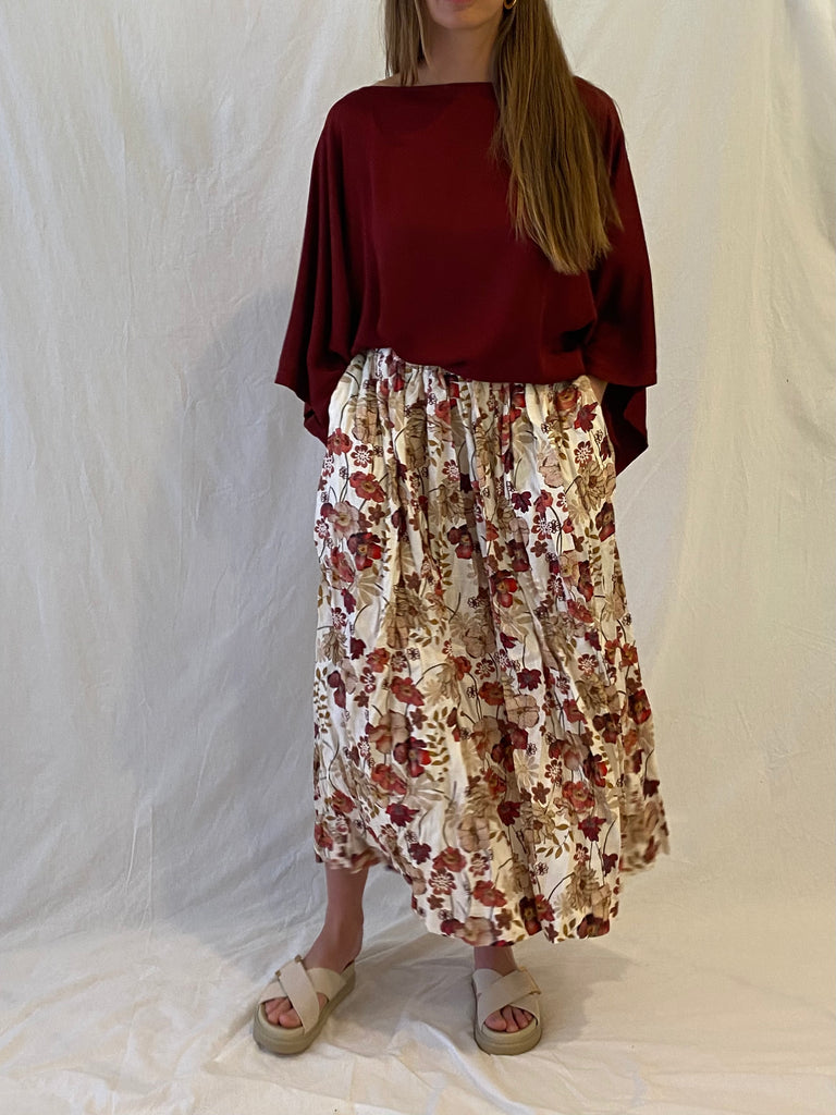 The Jaqui blouse - Organic Bamboo- Claret