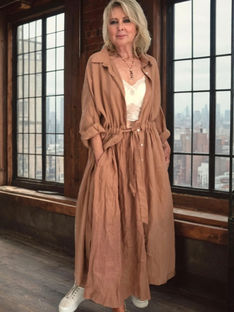 Paris Linen Dress Coat - 2 Colours- SALE