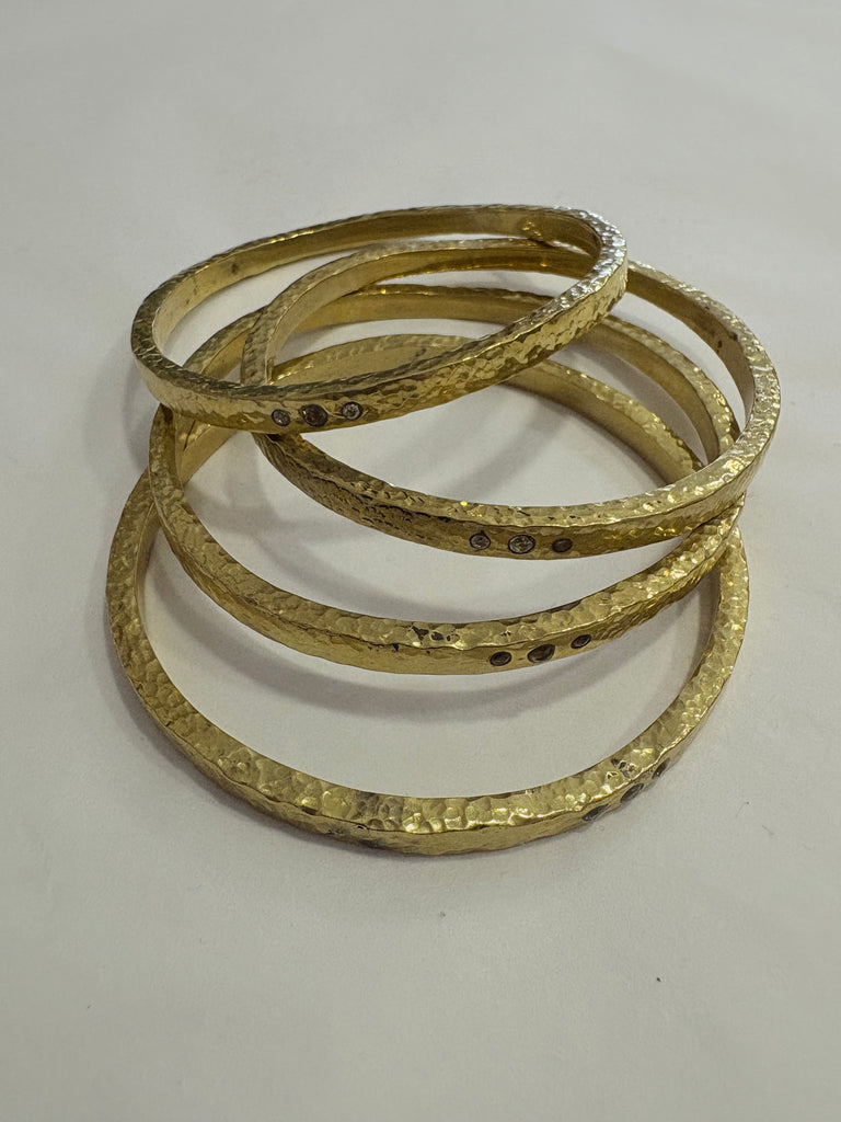 Tove Brass and Tourmaline Bangles - 2 sizes