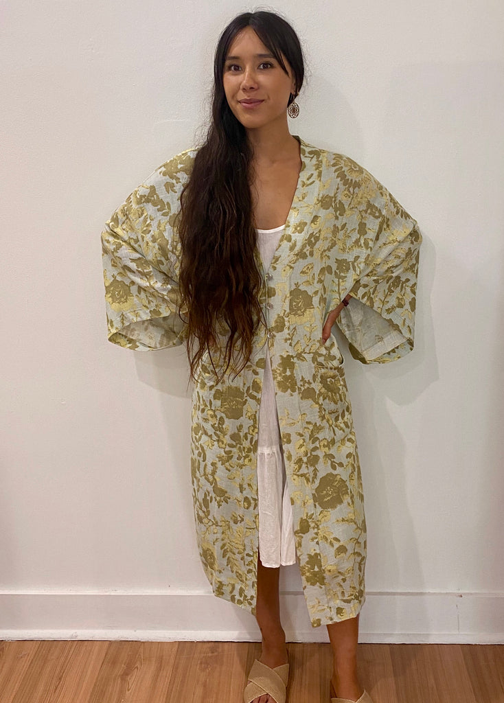 The Ophelia Linen Kimono-Midi -  2 colours