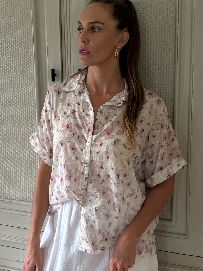 Molly Cotton Blouse - Soft Petal