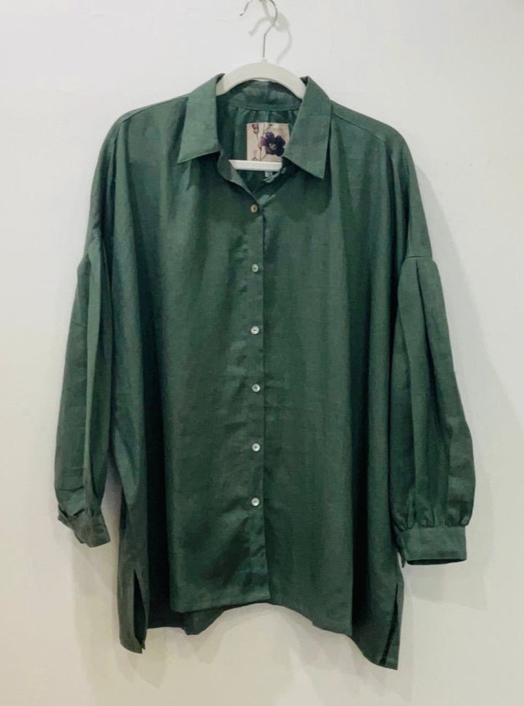 Renoir Linen Shirt - Jade