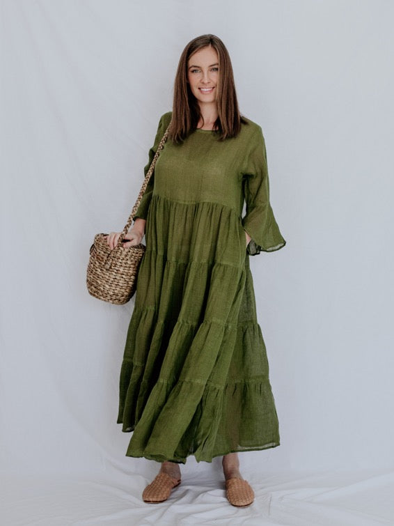 Natasha Linen Maxi Dress - 2 colours – KloTH
