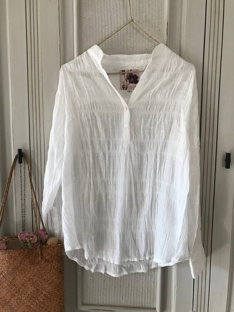Stevie Cotton Shirt Blouse - Off white